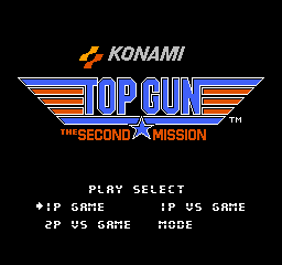Top Gun - The Second Mission (Europe) Title Screen